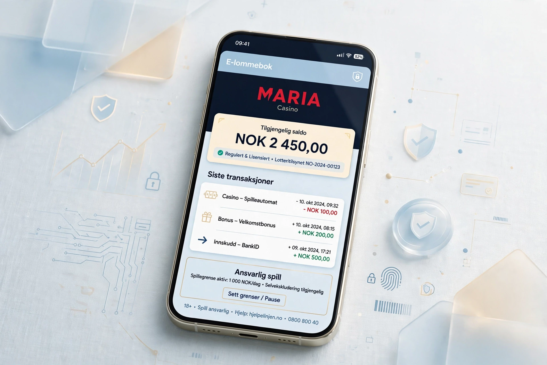 elektronisk lommebok MARIA CASINO