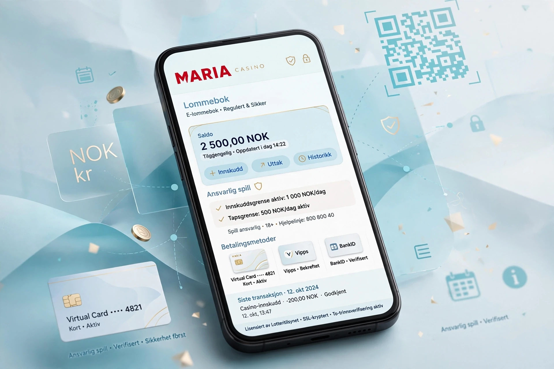 elektronisk lommebok MARIA CASINO