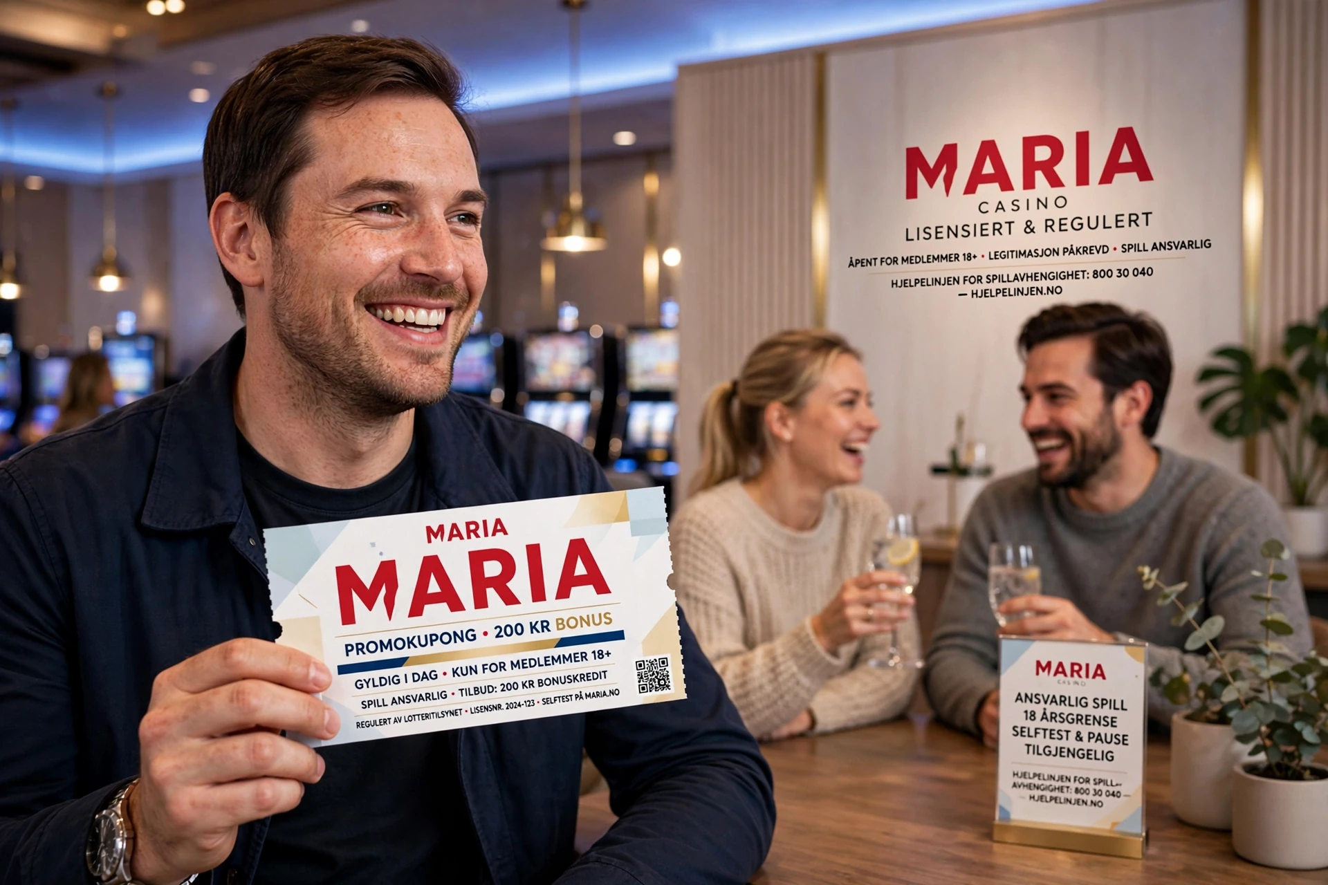 en person med en casinobonus MARIA CASINO