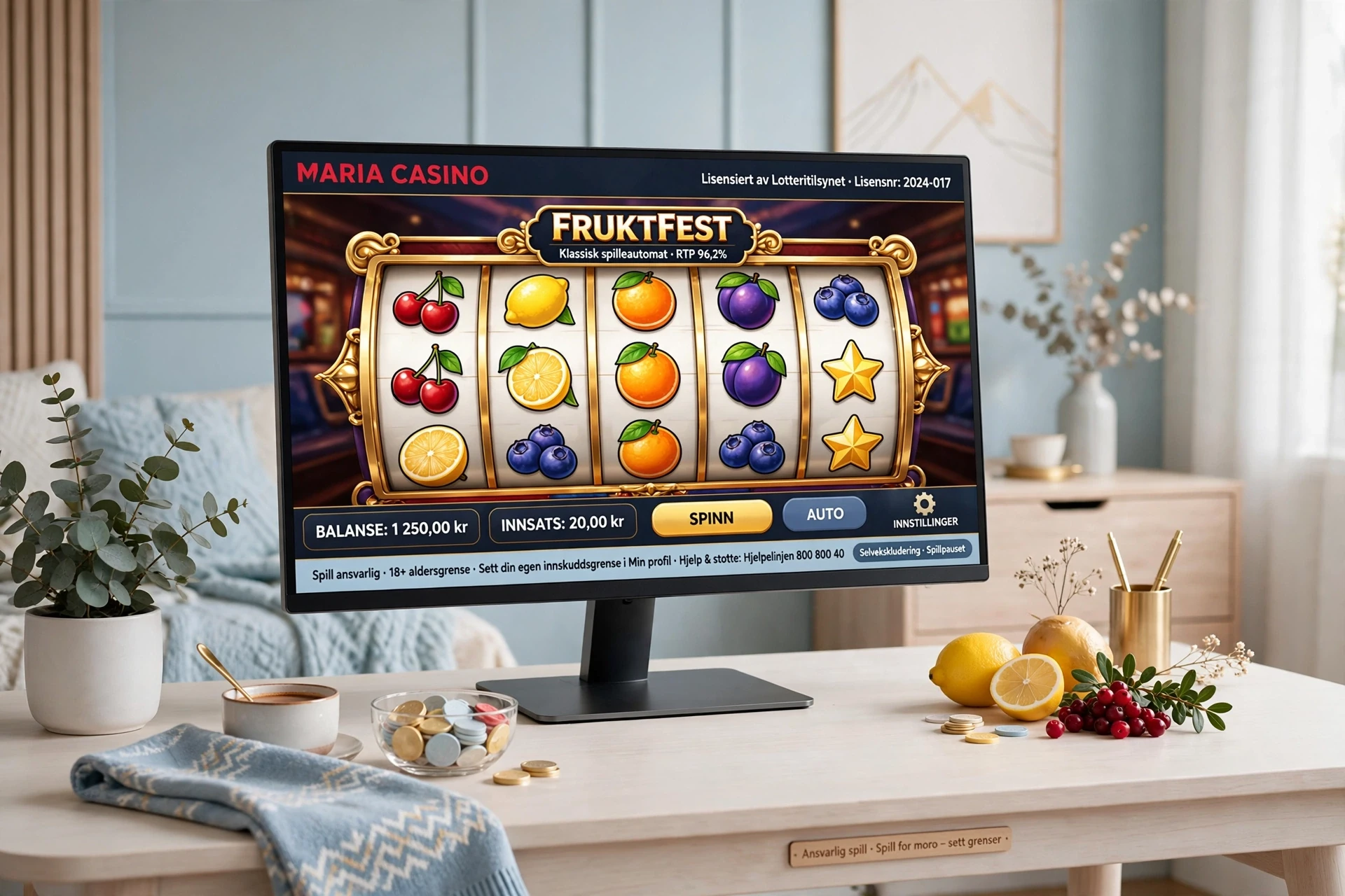 spilleautomater på skjermen MARIA CASINO