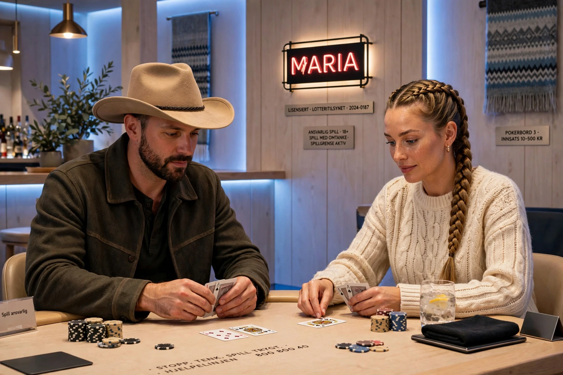 bilde av to pokerspillere Maria Casino
