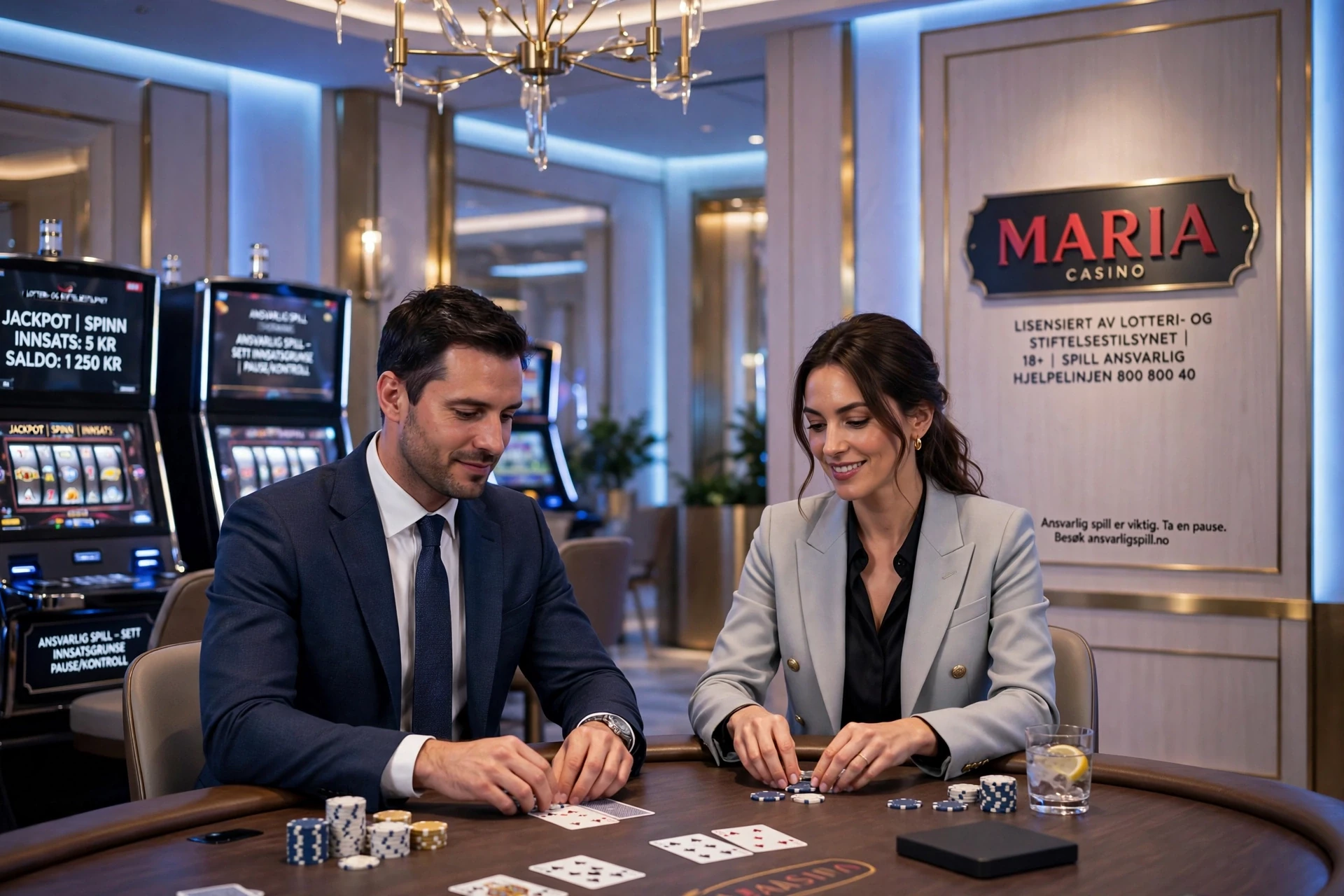 To pokerspillere på Maria Casino i Norge
